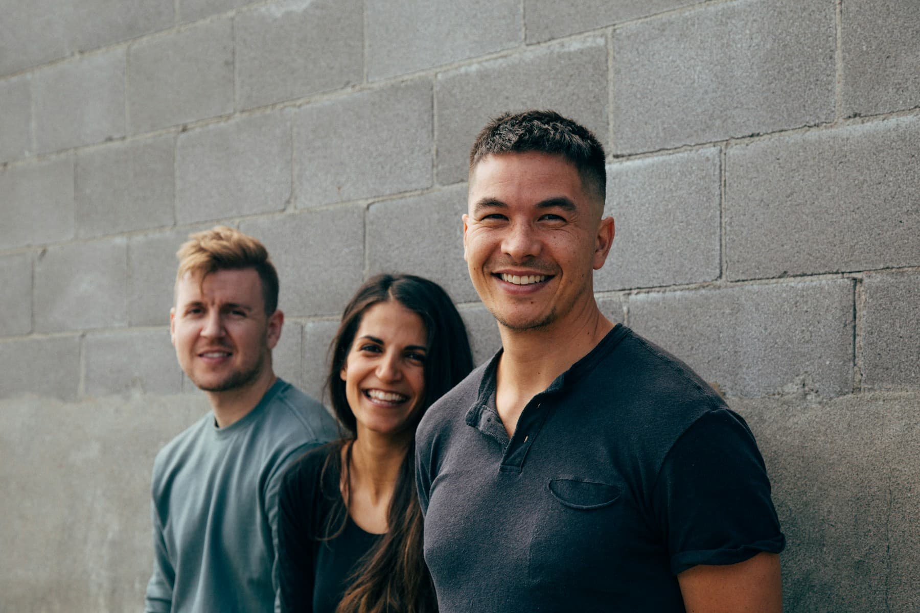 Small independent team standing together